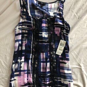 AQUA Silk Sleeveless Shirt - NEW with tags